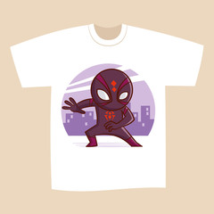 T-shirt White Print Design Superhero Spider © ichbinsam