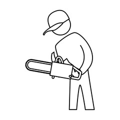 worker man silhouette vector icon illustration graphic design