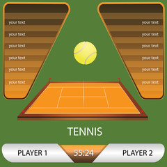 vector illustration of a tennis tournament
