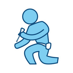 worker man silhouette vector icon illustration graphic design