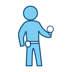 worker man silhouette vector icon illustration graphic design