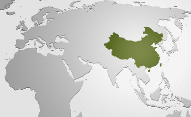 Landkarte *** China
