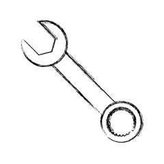 wrench tool object vector icon illustration graphic design