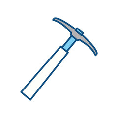 pickaxe tool construction vector icon illustration graphic design