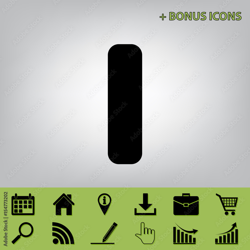 Fototapete letter i sign design template element. vector. black icon at gray background with bonus icons at cel