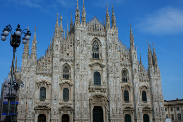 Fototapeta premium Twilight of Duomo Milan Cathedral in Italy