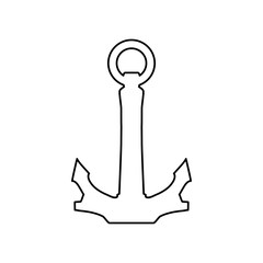 anchor nautical object vector icon illustration graphic design