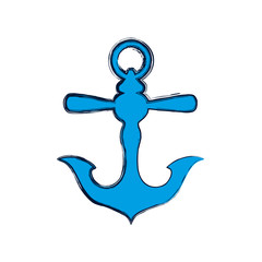 anchor nautical object vector icon illustration graphic design