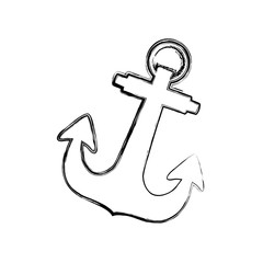 anchor nautical object vector icon illustration graphic design