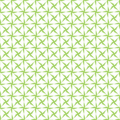 Seamless geometric pattern in green color made of thin flat trendy linear style lines. Inspired of banknote, money design, currency, note, check or cheque, ticket, reward. Watermark security. Vector.