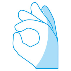 gesture ok hand vector icon illustration graphic design