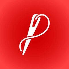 needle and thread icon stock vector illustration flat design