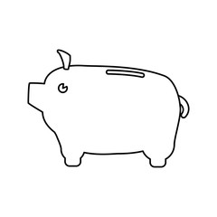 broke savings moneybox vector icon illustration graphic design