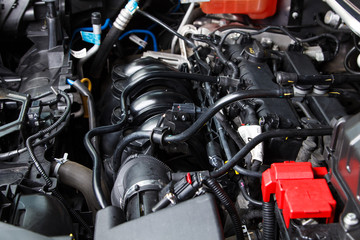 Fototapeta na wymiar New car engine