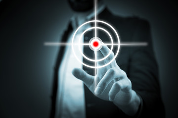 Hand touch virtual icon social network