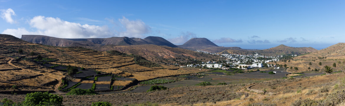Panorama de la vall&eacute;e d'Har&iacute;a, Lanzarote, Canaries