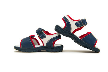 Baby shoes isolated on the white background