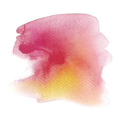 Vector hand drawn watercolor brush stain. Colorful painted stroke.