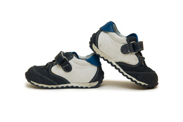 Baby shoes isolated on the white background