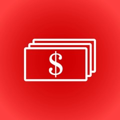 dollar money icon stock vector illustration flat design