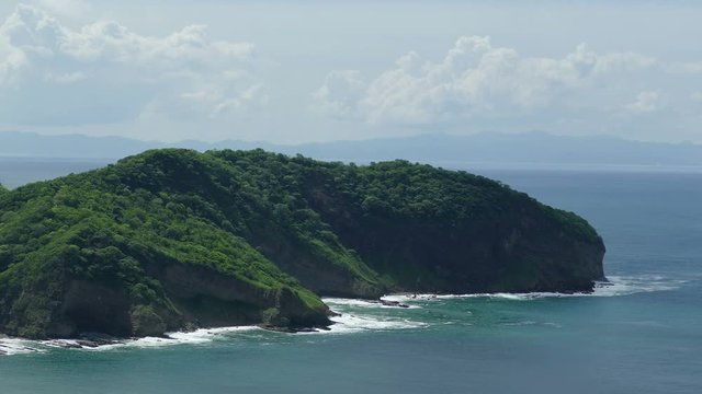 Jungle coastline of San Juan del Sur from above