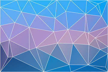 Obraz premium Blue shades pink geometric background with mesh.