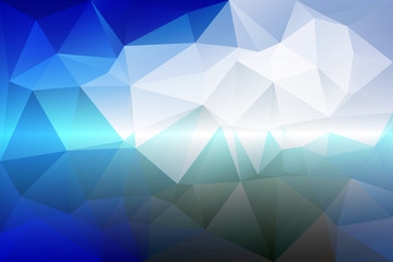 Obraz premium White blue shades low poly background