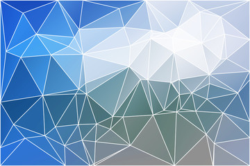 White blue shades geometric background with mesh.