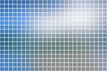 White blue shades square mosaic background over white