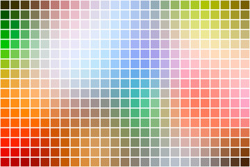 Rainbow colors square mosaic background over white