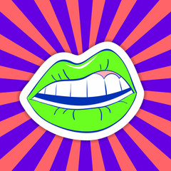Vector illustration of a mouth