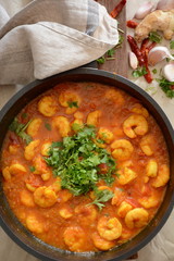 Burmese prawns with tomatoes