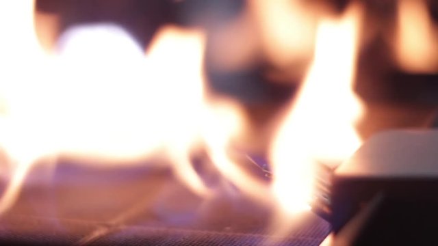 Eko kamin in an apartment or house. Has a very beautiful, attractive and presentable appearance. He works on ecologically clean fuel, odorless and colorless. Fire behind the glass. Decorative heater.
