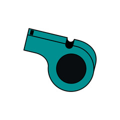 color image cartoon sport whistle vector illustration