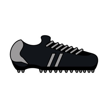 color image cartoon soccer shoes sport equipment vector illustration