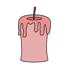 color image cartoon decorative scented candle spa vector illustration