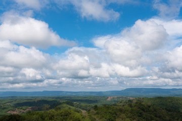 Blue sky with clouds at countryside
