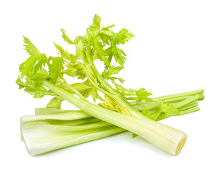 Celery isolated on the white background