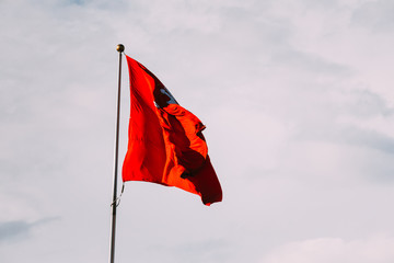 Coat Of Arms Of Lithuania On The State Historical Flag Of Lith