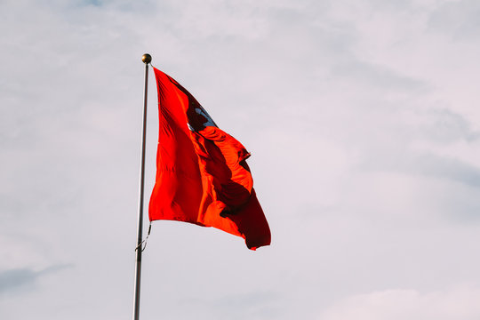 Coat Of Arms Of Lithuania On The State Historical Flag Of Lith