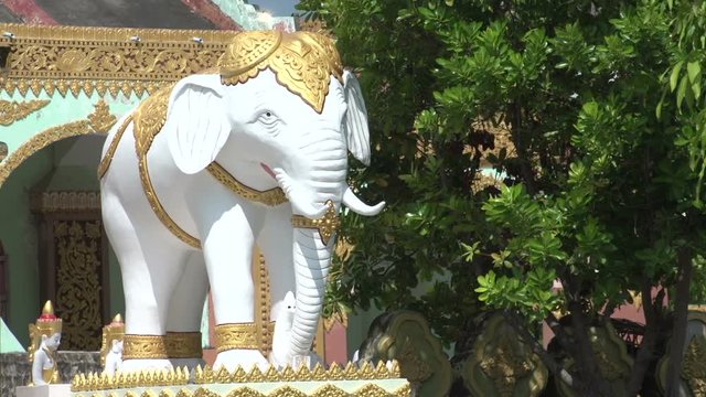 Mandalay, monastery, statue of elephant