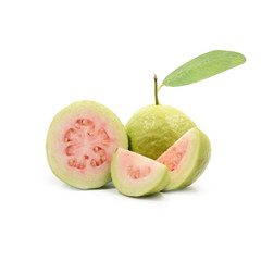 Red Guava fruit isolate on white background
