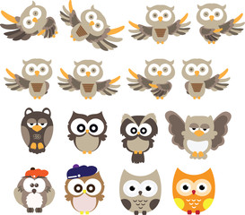 owl cute in vector