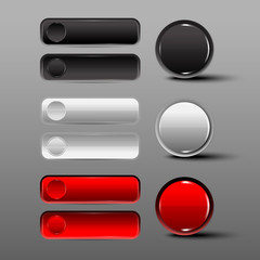 button set Red , black, white, add prominence