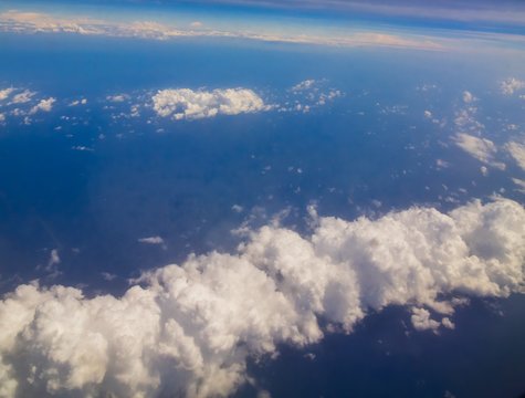 Island near Jakarta, aerial view from plane
