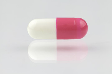 pills capsules isolated on white background