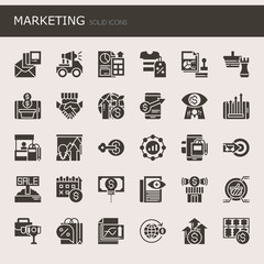 Marketing Elements  , Thin Line and Pixel Perfect Icons