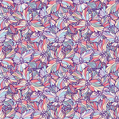 Colorful seamless floral pattern