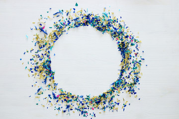 party isolated background with colorful confetti