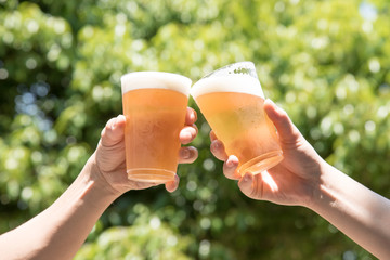 ビールで乾杯